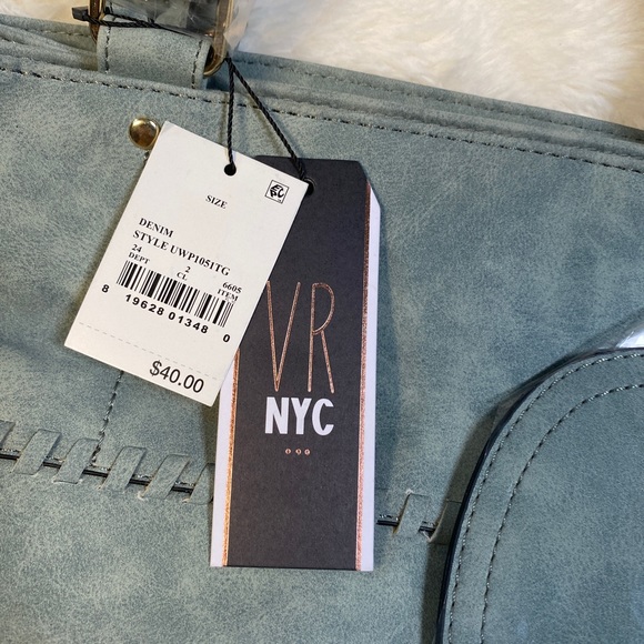VR NYC green faux suede bag new women - Picture 4 of 5